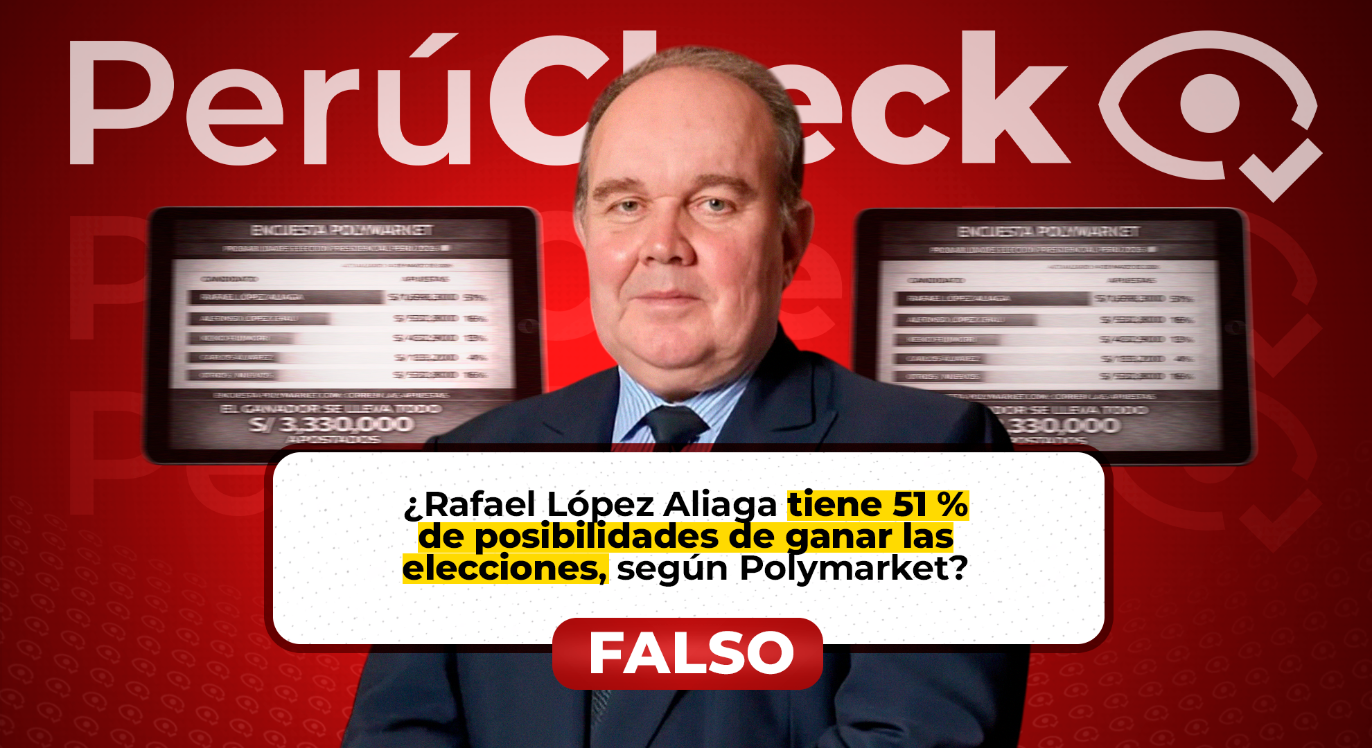 López Aliaga no tiene 51% de posibilidades de ganar las elecciones ...