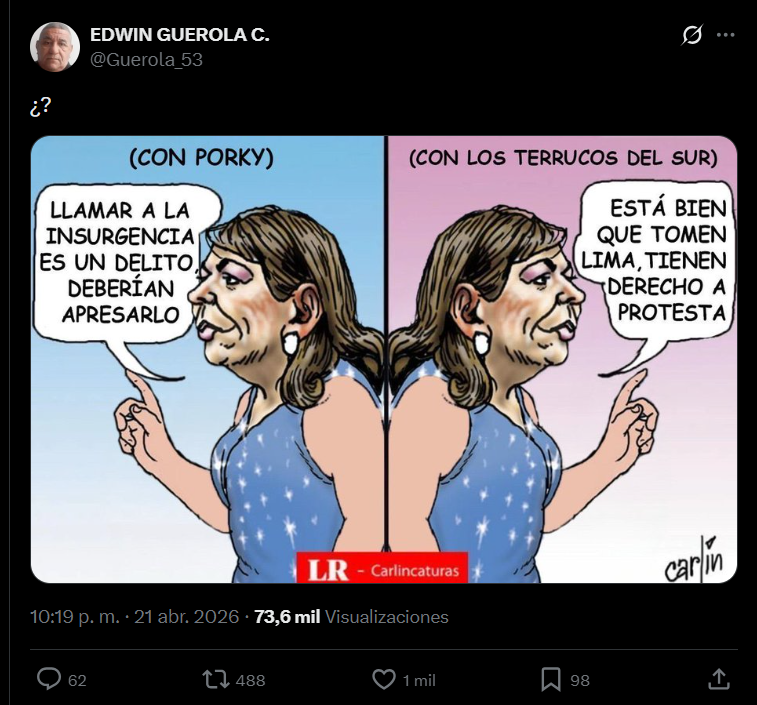 Edwin Guerola publicó imagen trucada